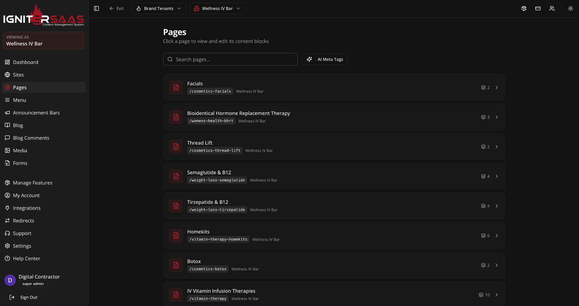Pages